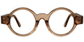ER3 Light Brown Acetate Round Eyeglasses