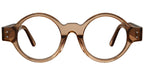 ER3 Light Brown Acetate Round Eyeglasses