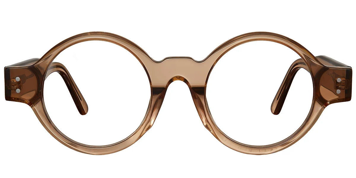 ER3 Light Brown Acetate Round Eyeglasses