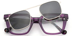 CZ8 Purple Square ClipOnz Eyeglasses