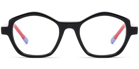 K4 Kids Black Geometric Frame