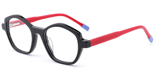 K4 Kids Black Geometric Frame