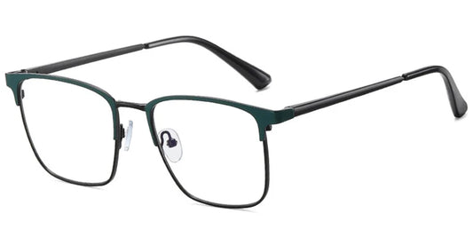 H9 Green Rectangle Eye Glasses