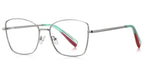 SS16 Silver Square Cat Eyeglasses