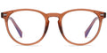 BR6 Brown Clear Oval Eyeglasses
