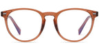 BR6 Brown Clear Oval Eyeglasses