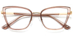 BR5 Brown Clear Cat Eyeglasses
