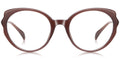 BR2 Brown Oval Trimmed Eyeglasses