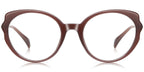BR2 Brown Oval Trimmed Eyeglasses