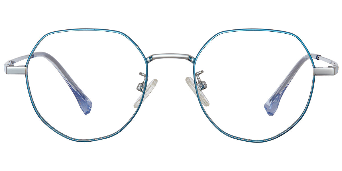 Z9 Blue Round Geometric Eyeglasses