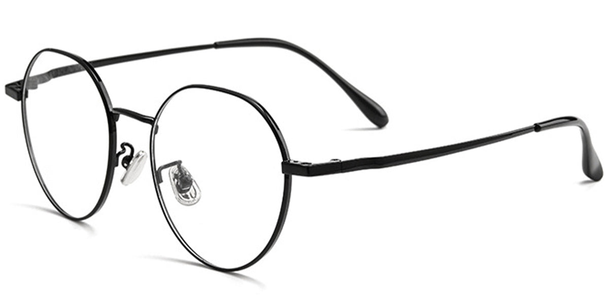 CL9 Clip On Black Round Eyeglasses