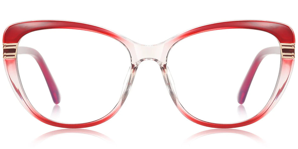 RV2 Red Square Cat Eyerglasses