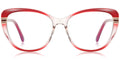 RV2 Red Square Cat Eyerglasses