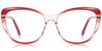 RV2 Red Square Cat Eyerglasses