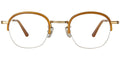 SS1 Gold Oval Geometric Eyeglasses