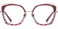 SS14 Burgundy Pattern Large Square Eyeglasses