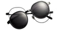 CL9 Clip On Black Round Eyeglasses