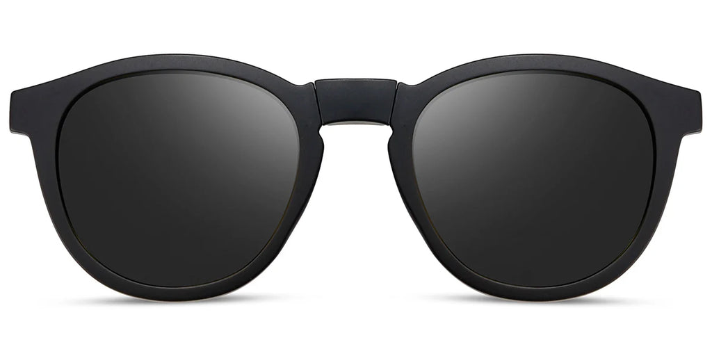 CL1 Clip On Black Round Glasses