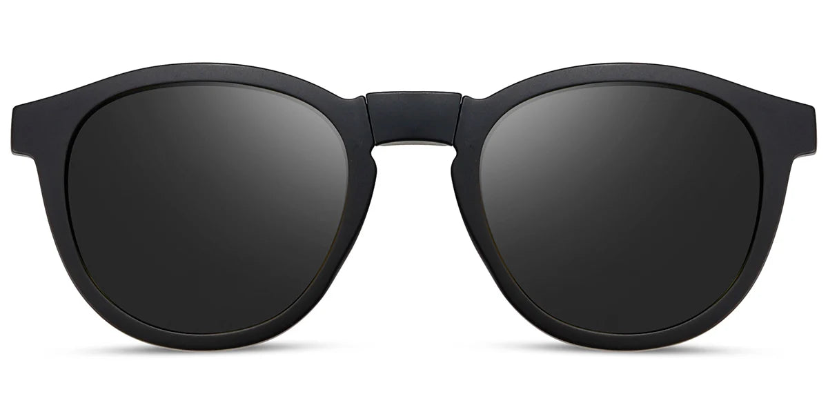 CL1 Clip On Black Round Glasses
