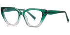V1 Green Cat Eye Glasses