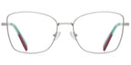 SS16 Silver Square Cat Eyeglasses