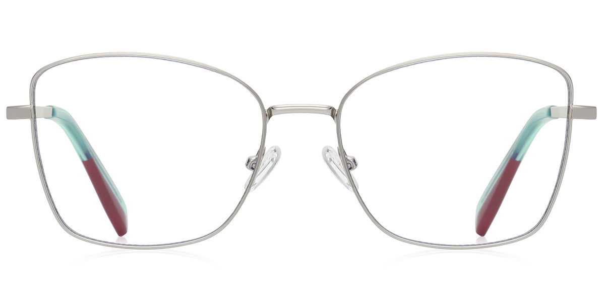 SS16 Silver Square Cat Eyeglasses