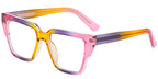 SS15 Pink Yellow Grey Square Eyeglasses