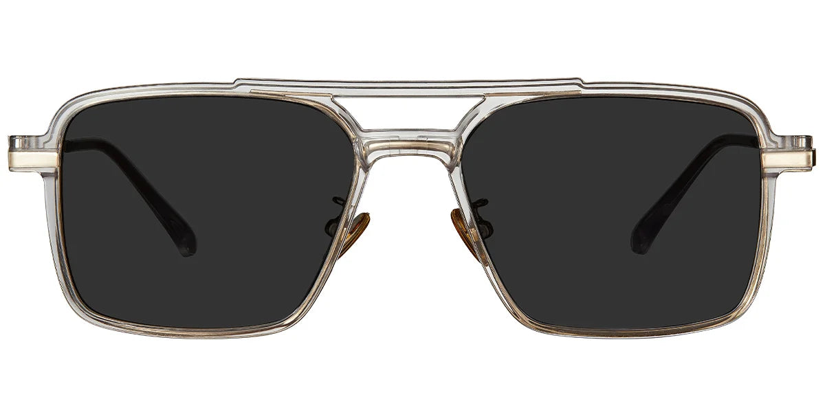 CL11 Aviator Gold Grey Clip On Eyeglasses