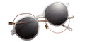 CL4 Clip On Round Rose Gold Eyeglasses