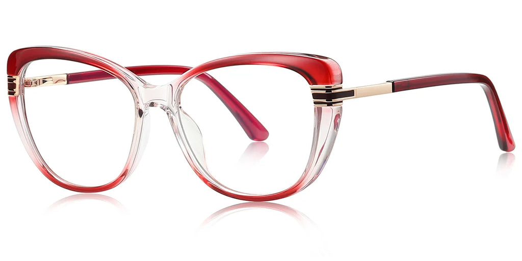 RV2 Red Square Cat Eyerglasses