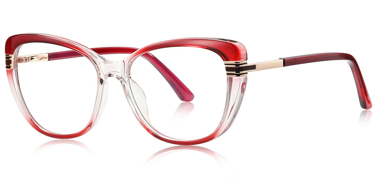 RV2 Red Square Cat Eyerglasses