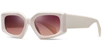 Beige Rectangle Odjanu Sunglasses