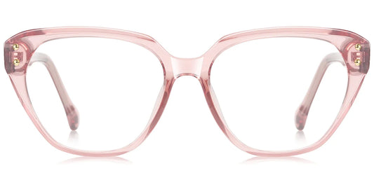 P2 Light Pink Square Eyeglasses
