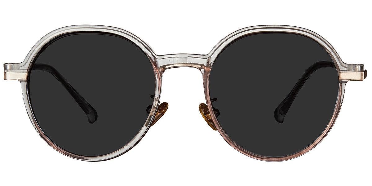 CL4 Clip On Round Rose Gold Eyeglasses