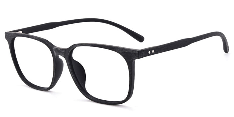 SS4 Black Wood Square Eyeglasses