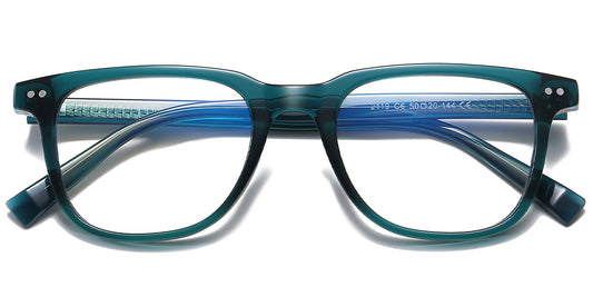 V8 Dark Green Rectangle Eyeglasses