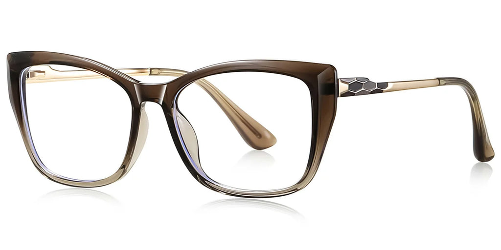 BR1 Brown Rectangle Eyeglasses