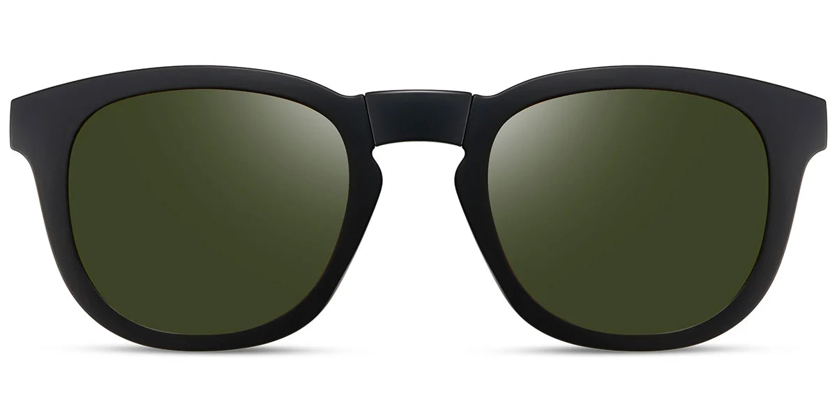 CL6 Clip On Black Tortoiseshell Eyeglasses (Foldable)