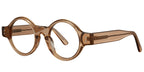 ER3 Light Brown Acetate Round Eyeglasses