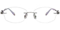 SS11 Silver Purple Rimless Eyeglases