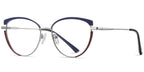 CL5 Blue Clip On Geometric Eyeglasses