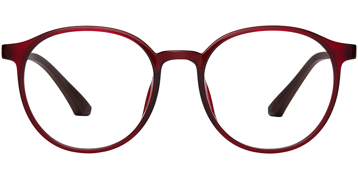 RV1 Red Round Eyeglasses