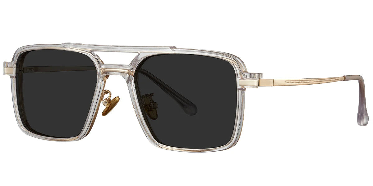 CL11 Aviator Gold Grey Clip On Eyeglasses