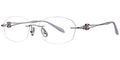 Rimless Geometric Purple Eyeglasses