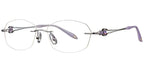 Rimless Geometric Purple Eyeglasses