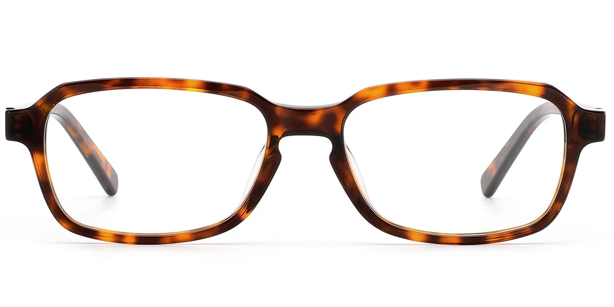 CZ6 Rectangle Tortoiseshell Cliponz Eyeglasses