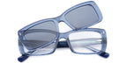 Z7 Blue Rectangle ClipOnz Eyegalasses