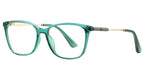 V9 Teal Green Rectangle Eyeglasses