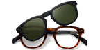 CL6 Clip On Black Tortoiseshell Eyeglasses (Foldable)