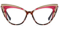 P10 Pink Butterfly Pattern Eyeglasses